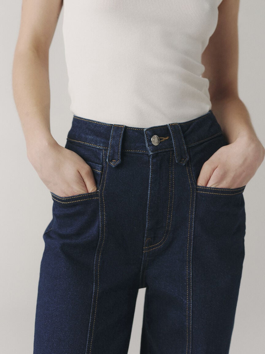 NCE wide leg jean medium rinse