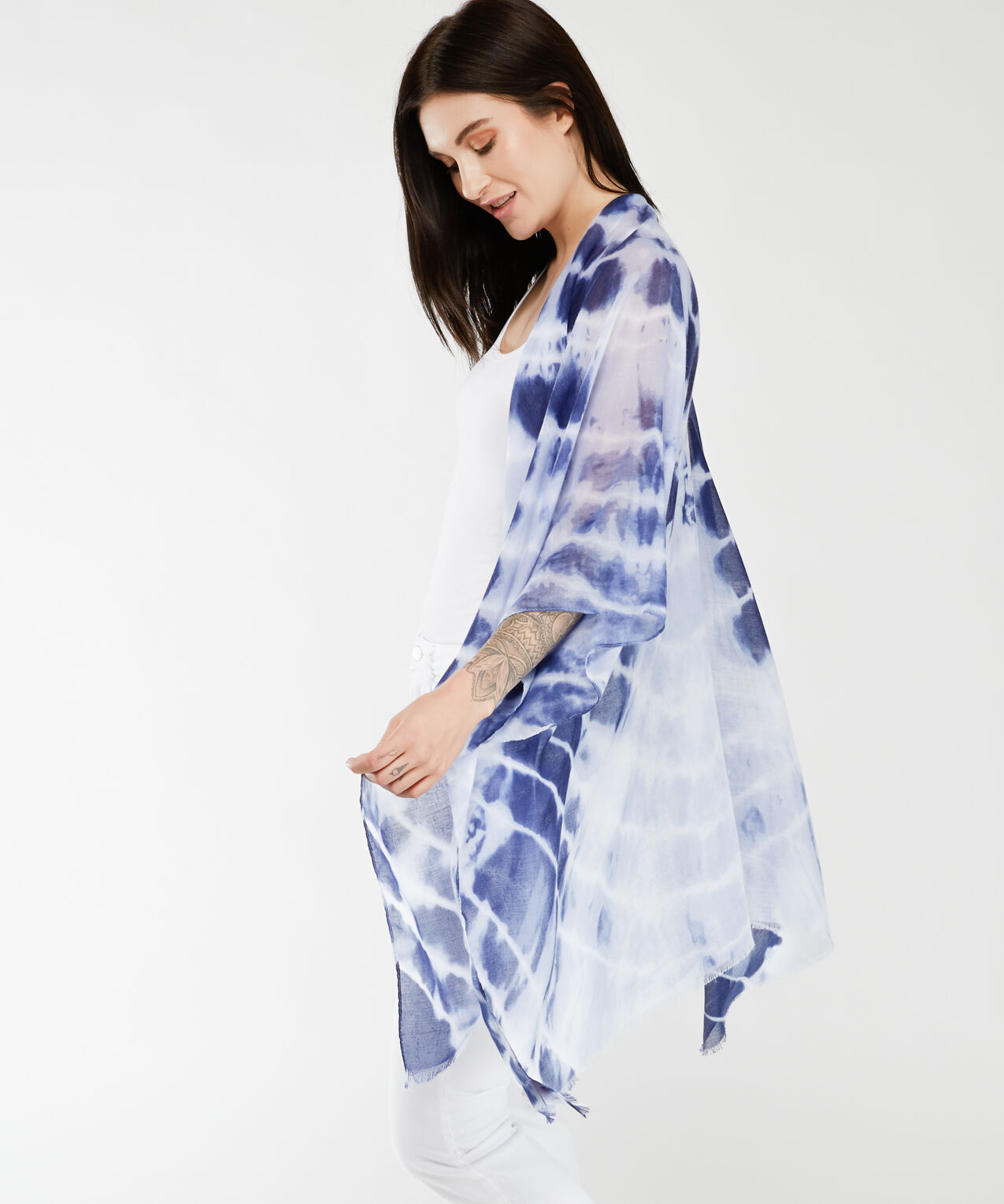 tie dye print kimono Image 4
