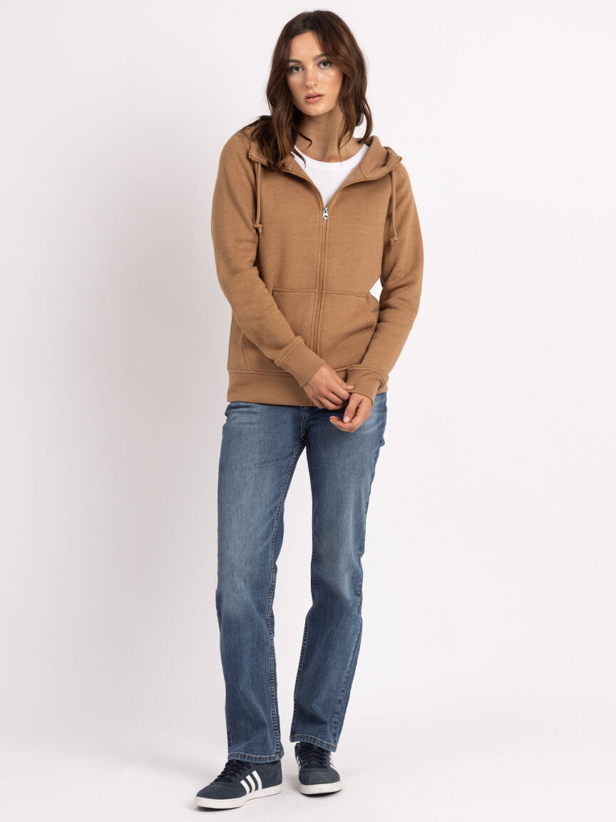 Crew neck zip up sweatshirt shop