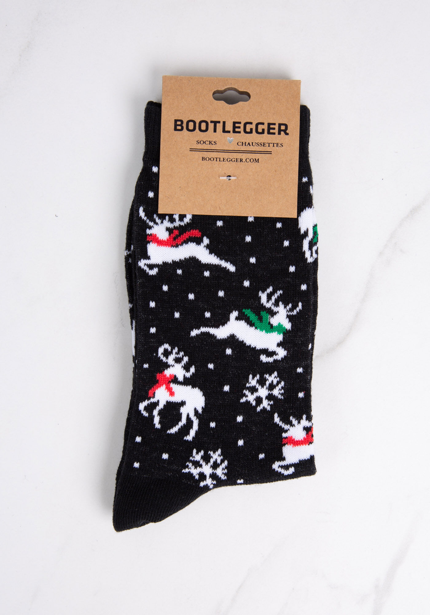 women's reindeer crew socks Image 3