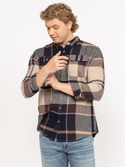plaid flannel shirt with flap pockets plaid flannel shirt with flap pockets