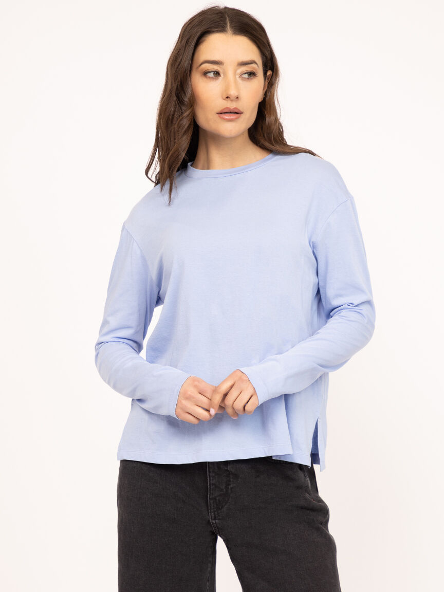 long sleeve tee blue