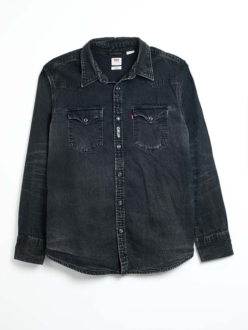 levi's pearl snap denim shirt Image 1