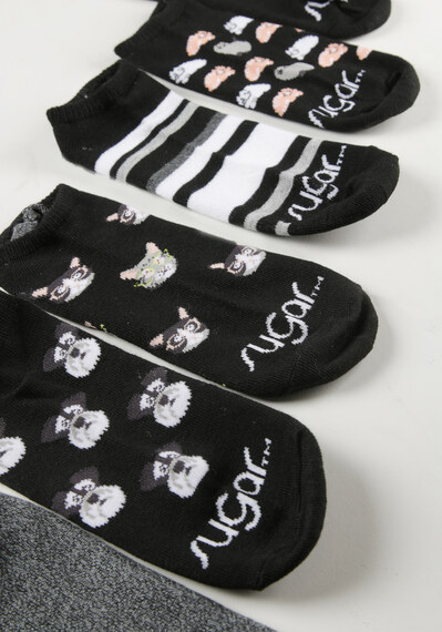 5 pack sugar animal print socks Image 4