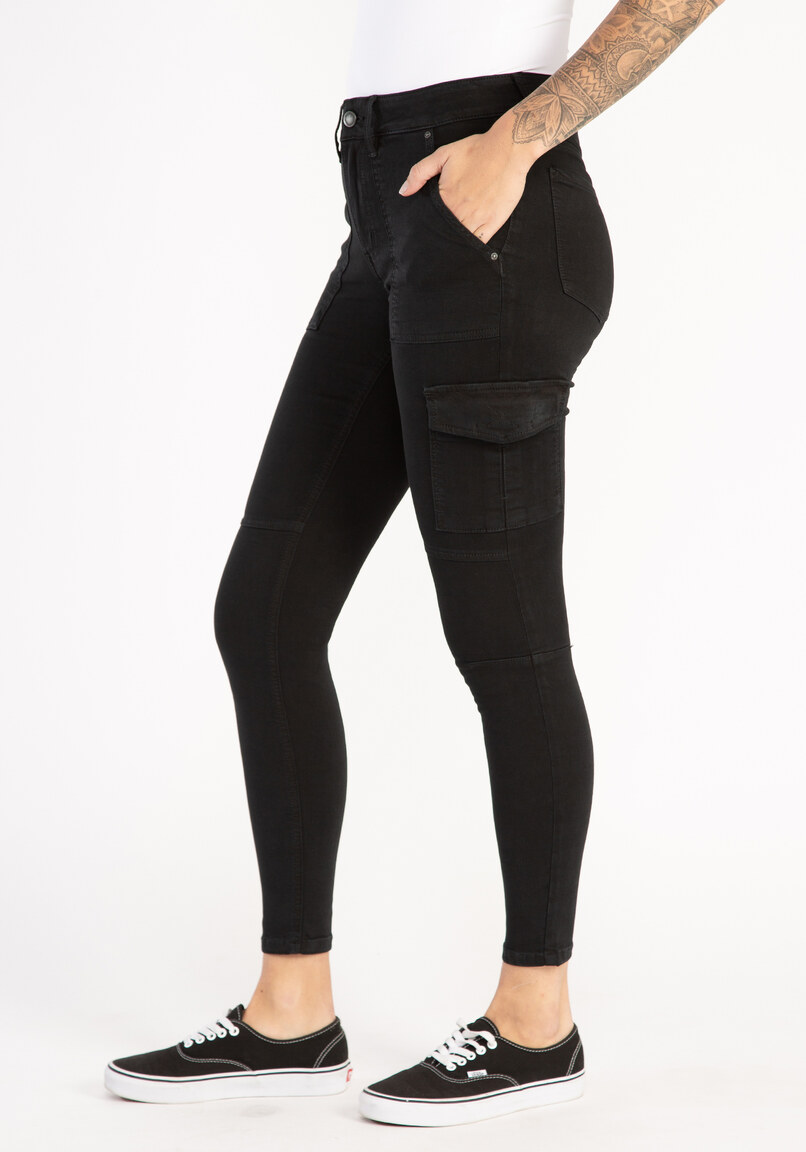 High Waist Flare Leggings Womens Cargo Yoga Pants Petite Button