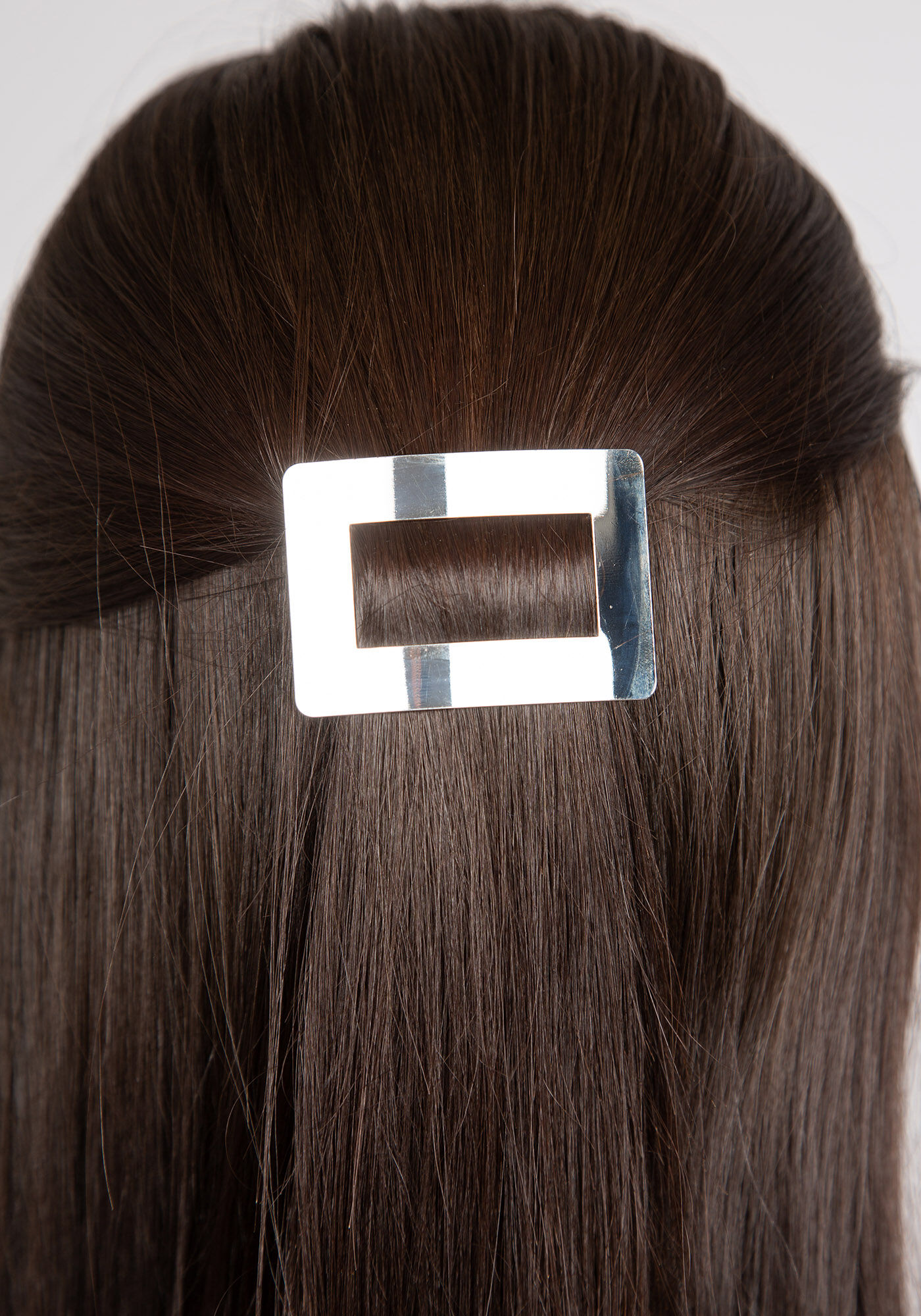 square metal barrette Image 2