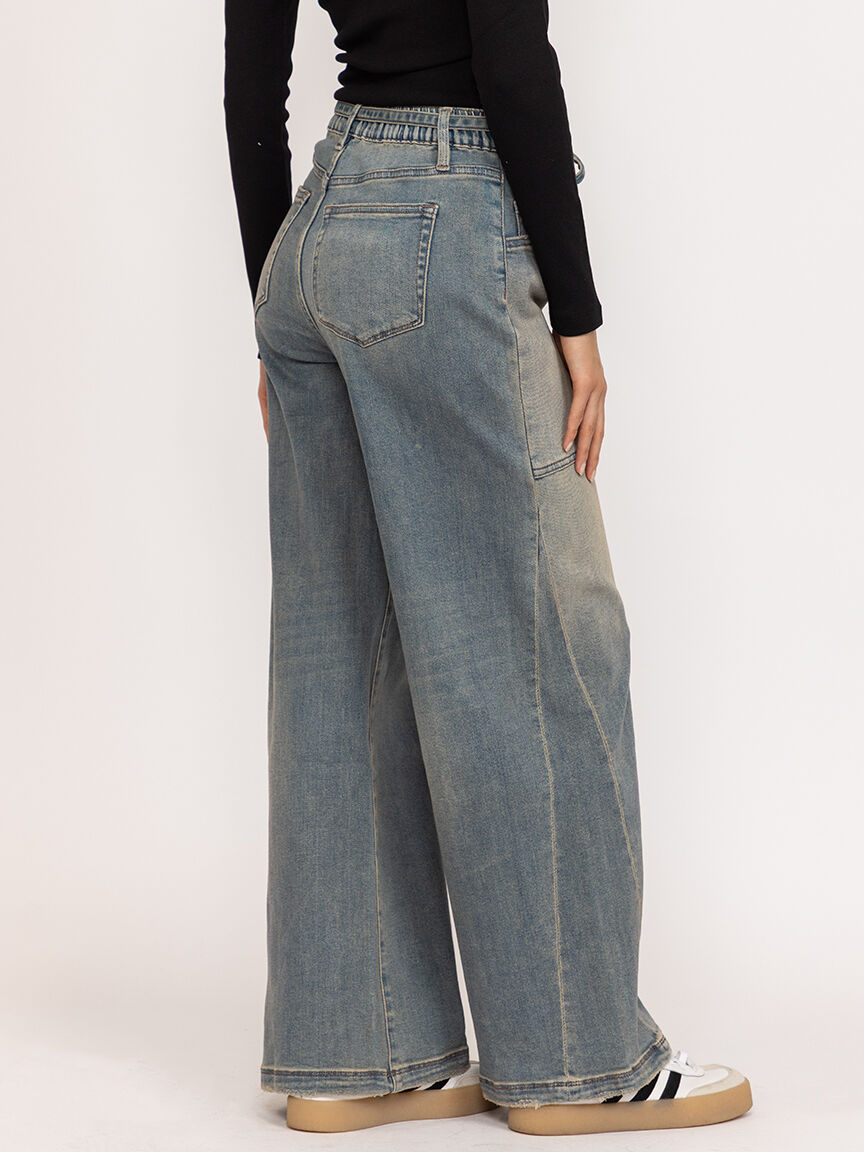 high rise baggy wide leg jean