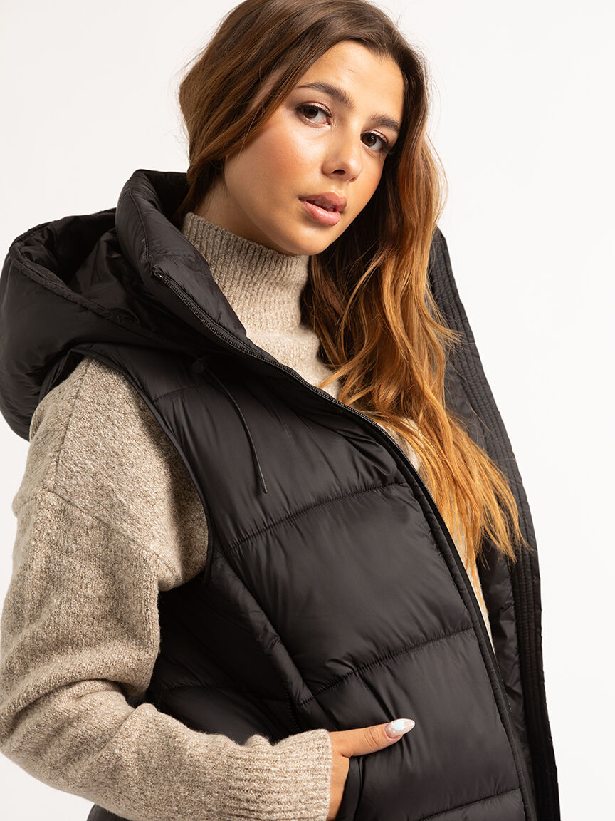 wisp hooded puffer vest
