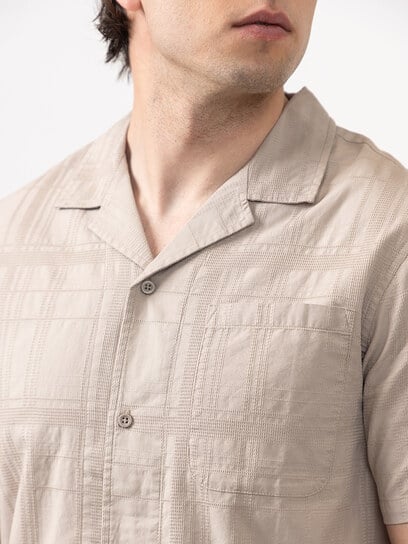 louis plaid textured 1 pkt shirt louis plaid textured 1 pkt shirt