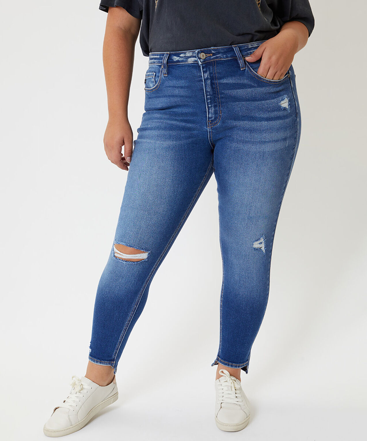 high rise skinny jeans Image 1
