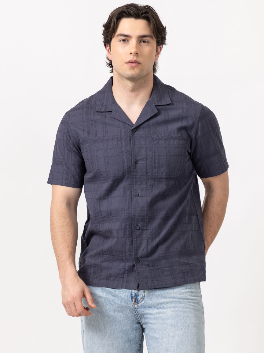 louis plaid textured 1 pkt shirt Image 1