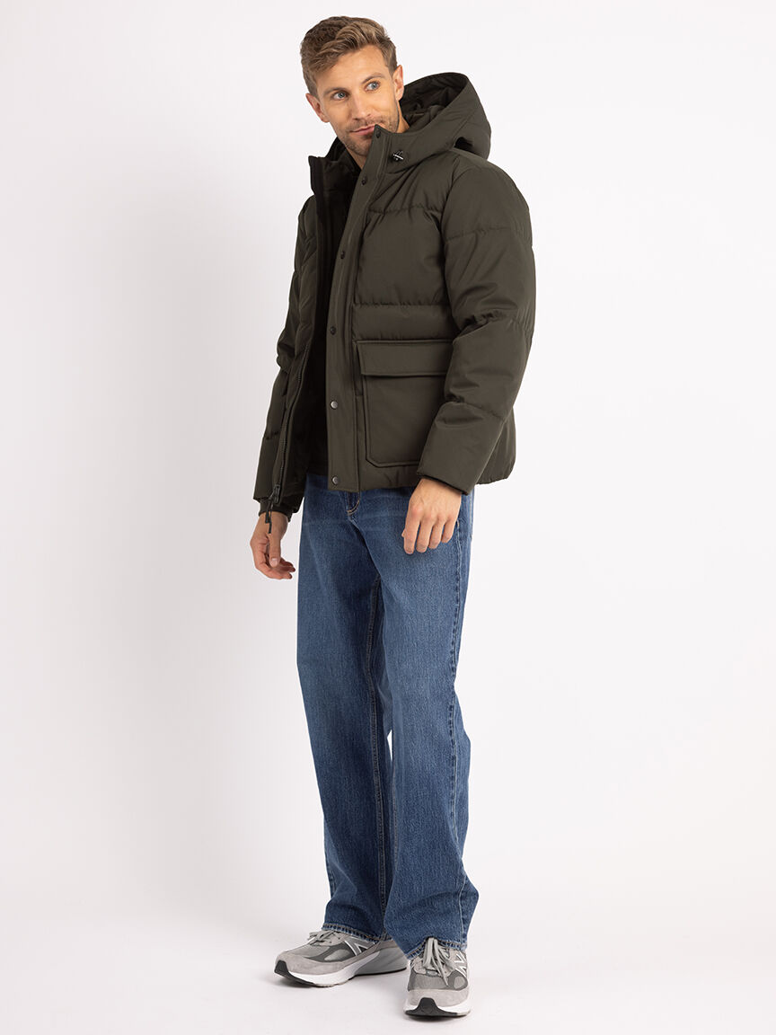 alpine short puffer jacket Image 3