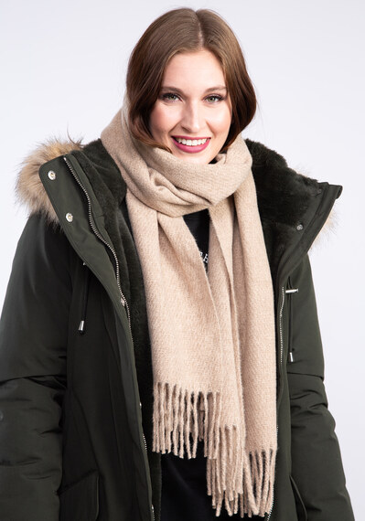 recycled poly scarf w frayed edge recycled poly scarf w frayed edge Image 3