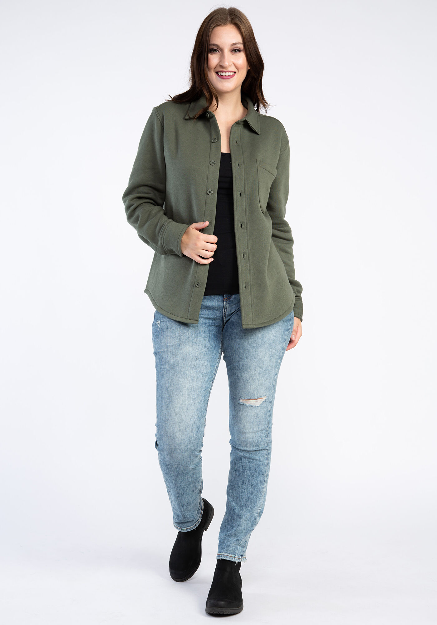 kaden fleece shacket Image 3