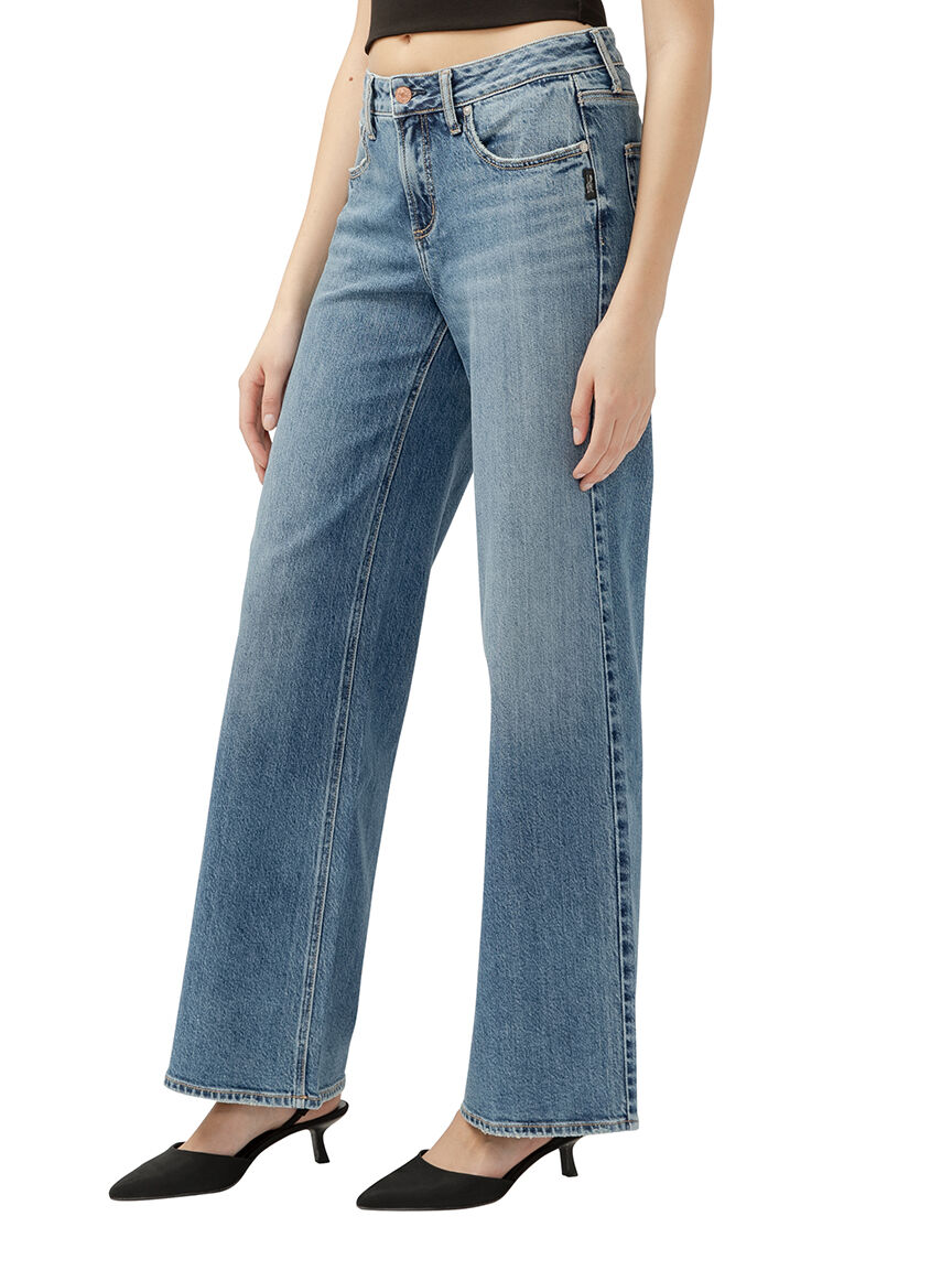 Suki Mid Rise Wide Leg Jeans