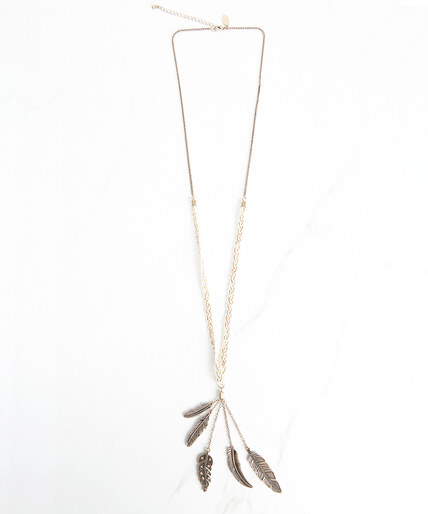 braided feather pendant Image 1