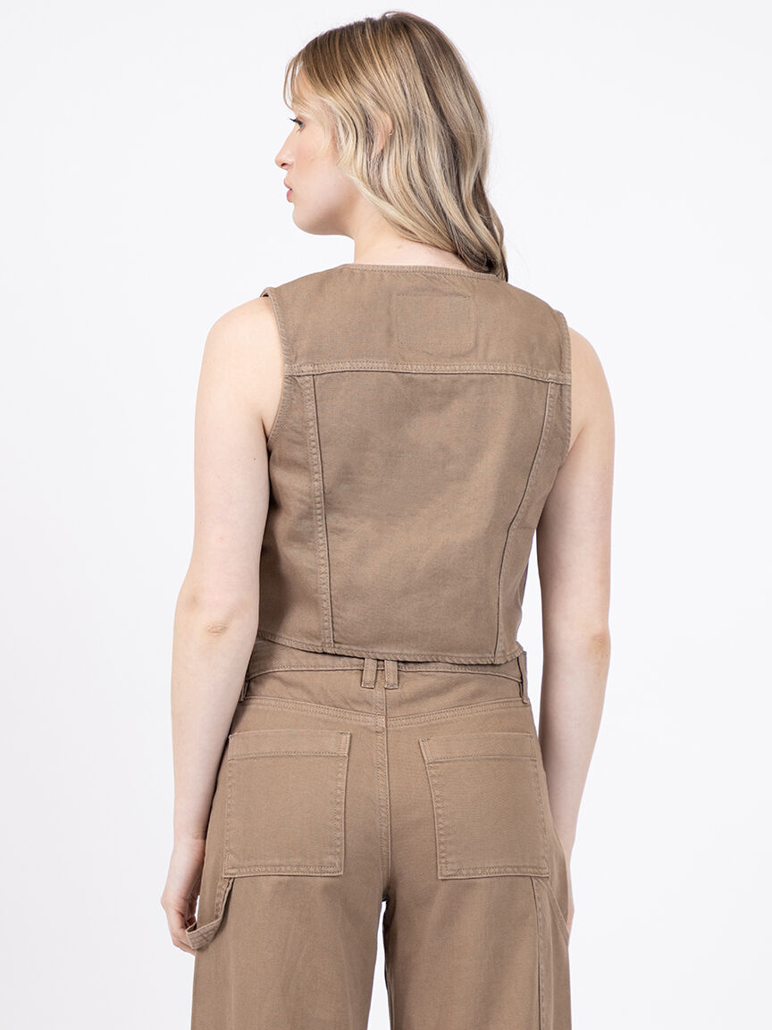 mattie twill vest hazelwood Image 3