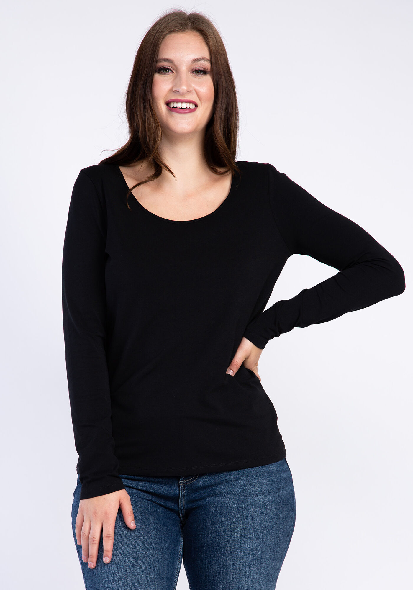taliah long sleeve layering basic tee Image 1