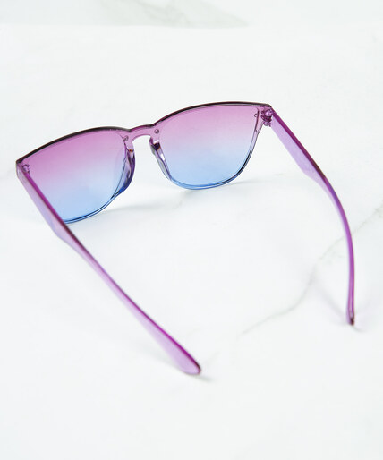 pink/blue ombre wayfarer sunglasses Image 3