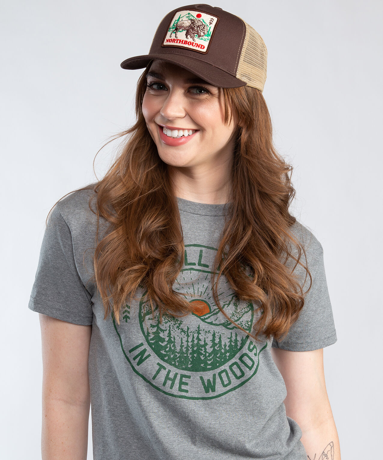 woven patch trucker hat Image 3