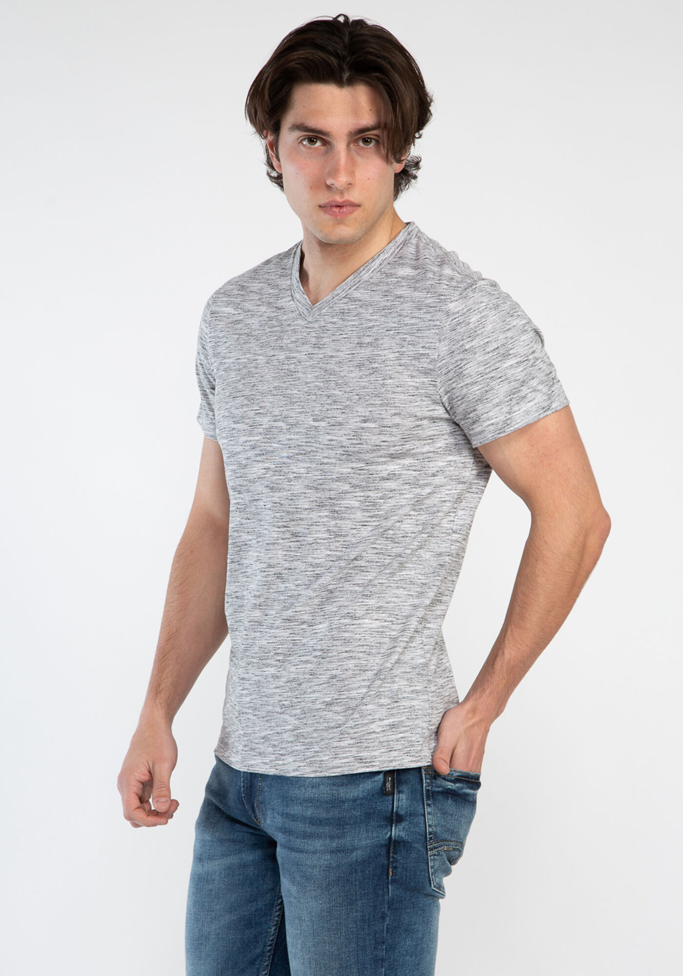 owen inject dye v-neck t-shirt Image 3