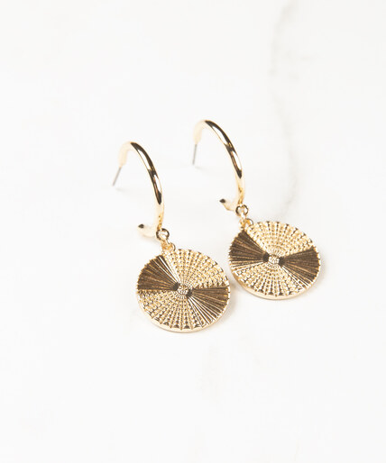 textured disc earrings Image 3