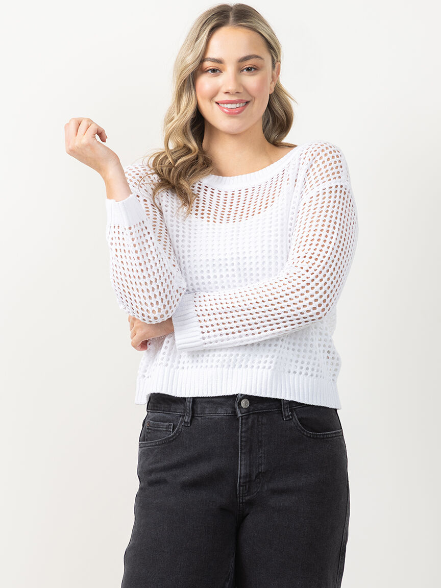open weave sweater