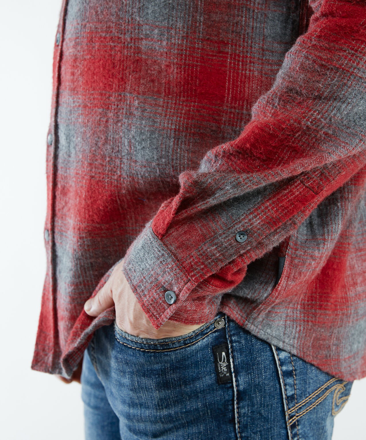 Long Sleeve Plaid Shirt Image 4