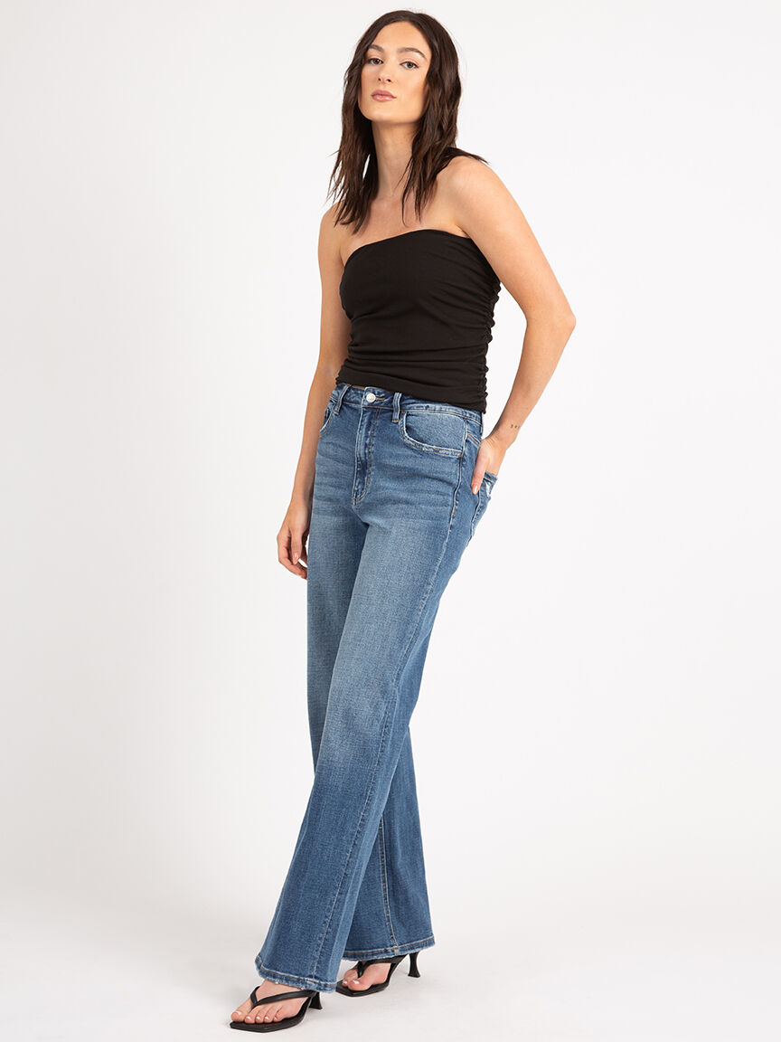 ruched side tube top Image 2