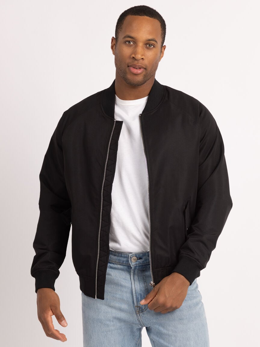 Dress shirt bomber jacket top