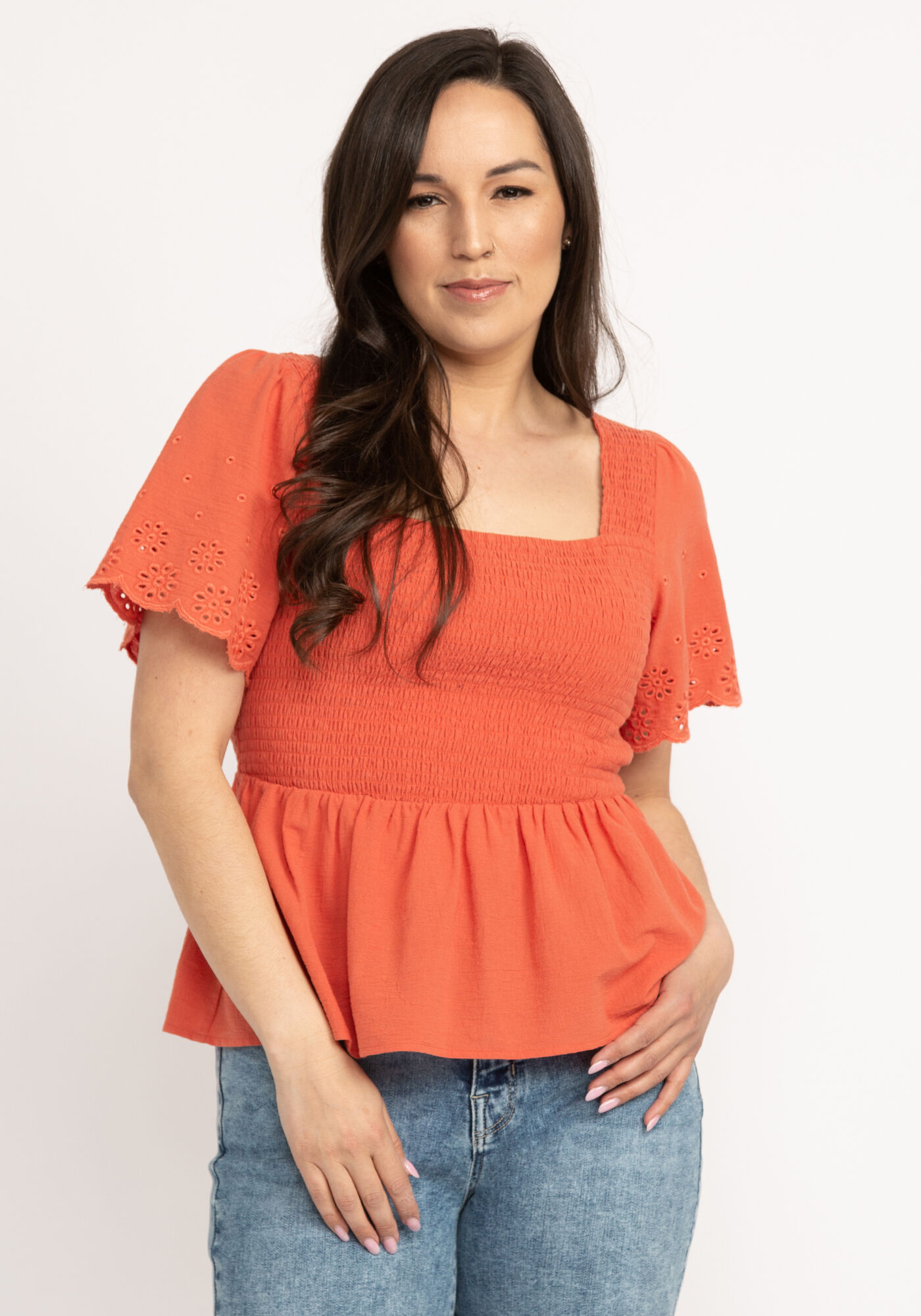 amidala eyelet sleeve peplum Image 1