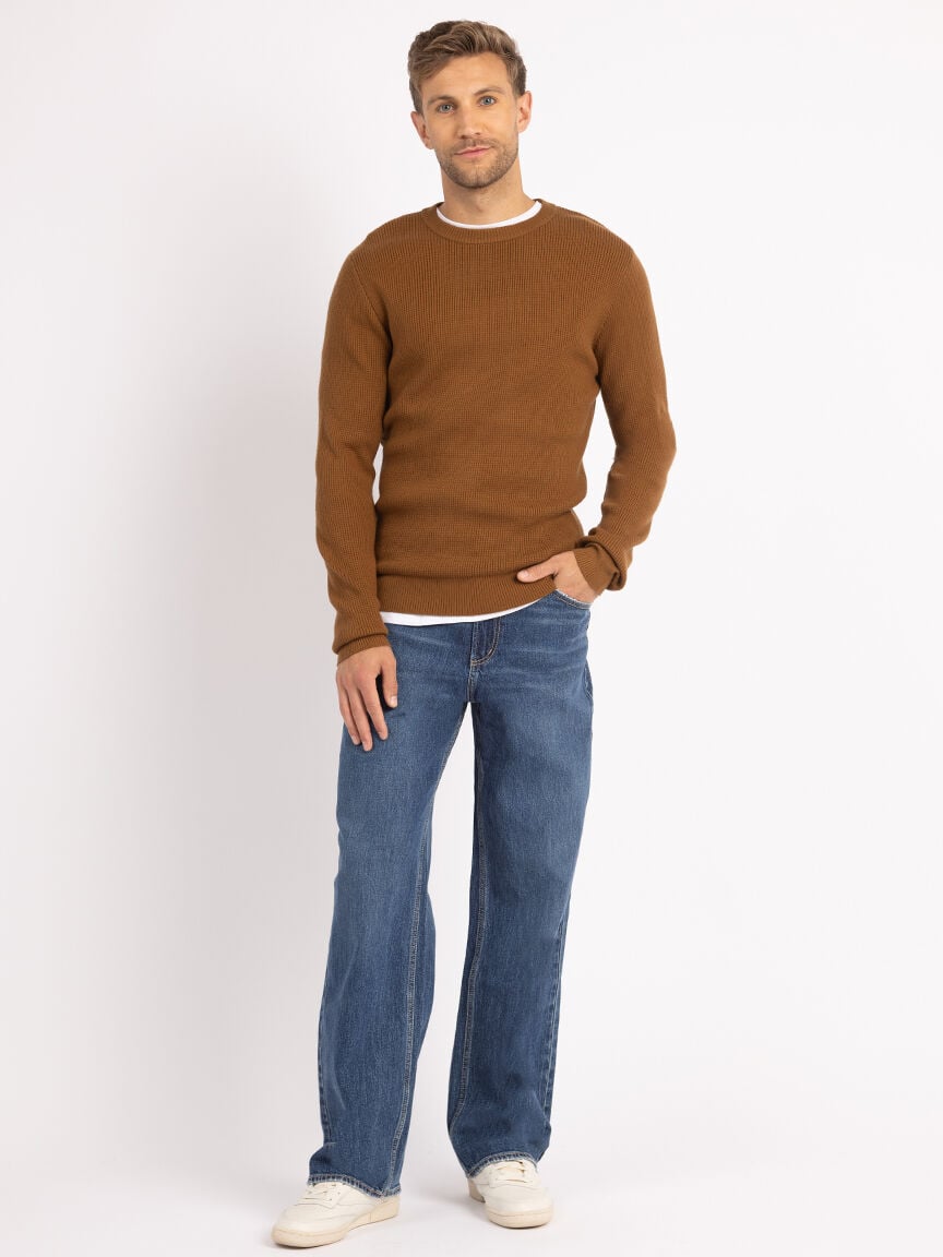 austin waffle stitch crewneck Image 2