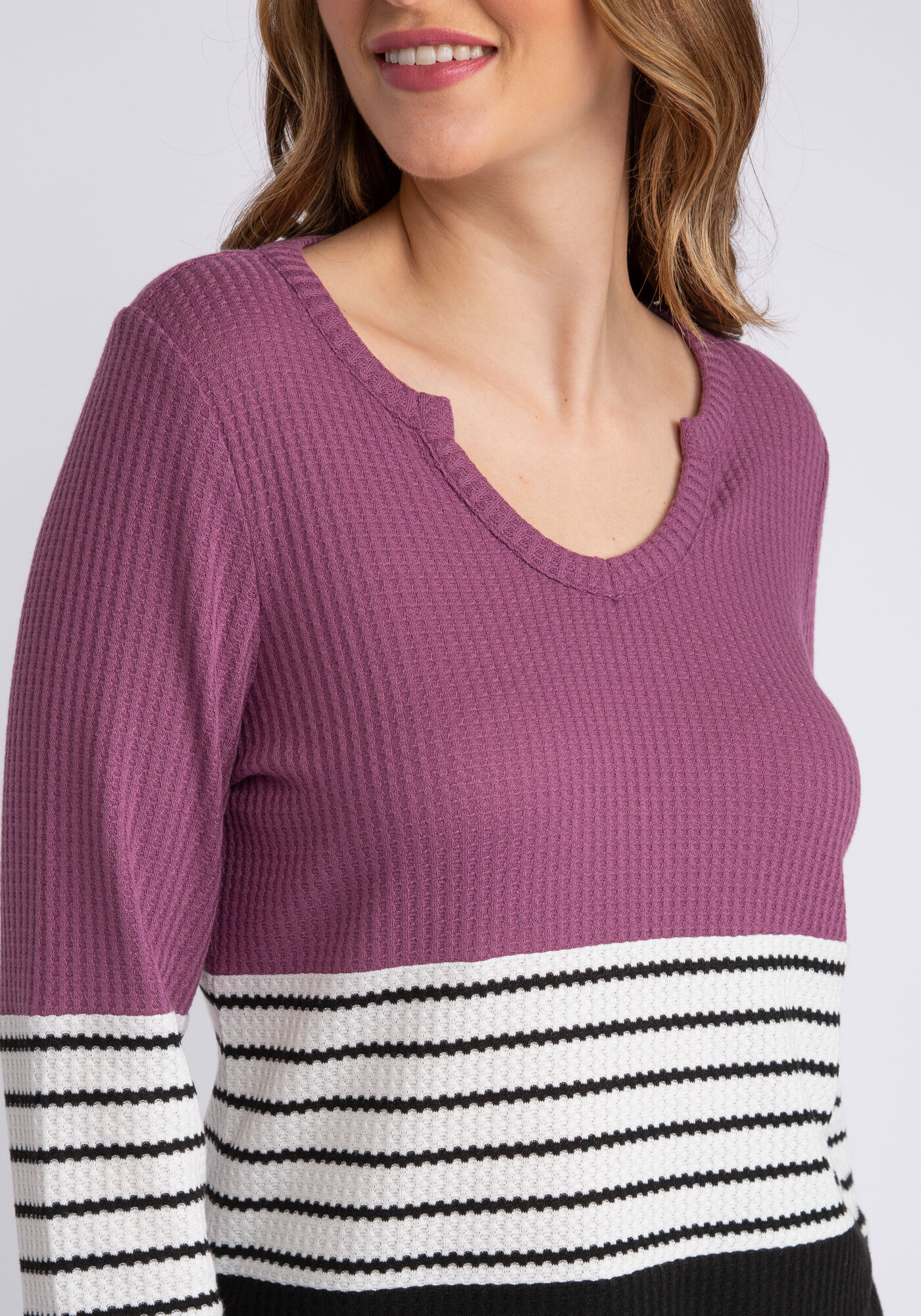 leighton colourblock waffle longsleeve Image 4