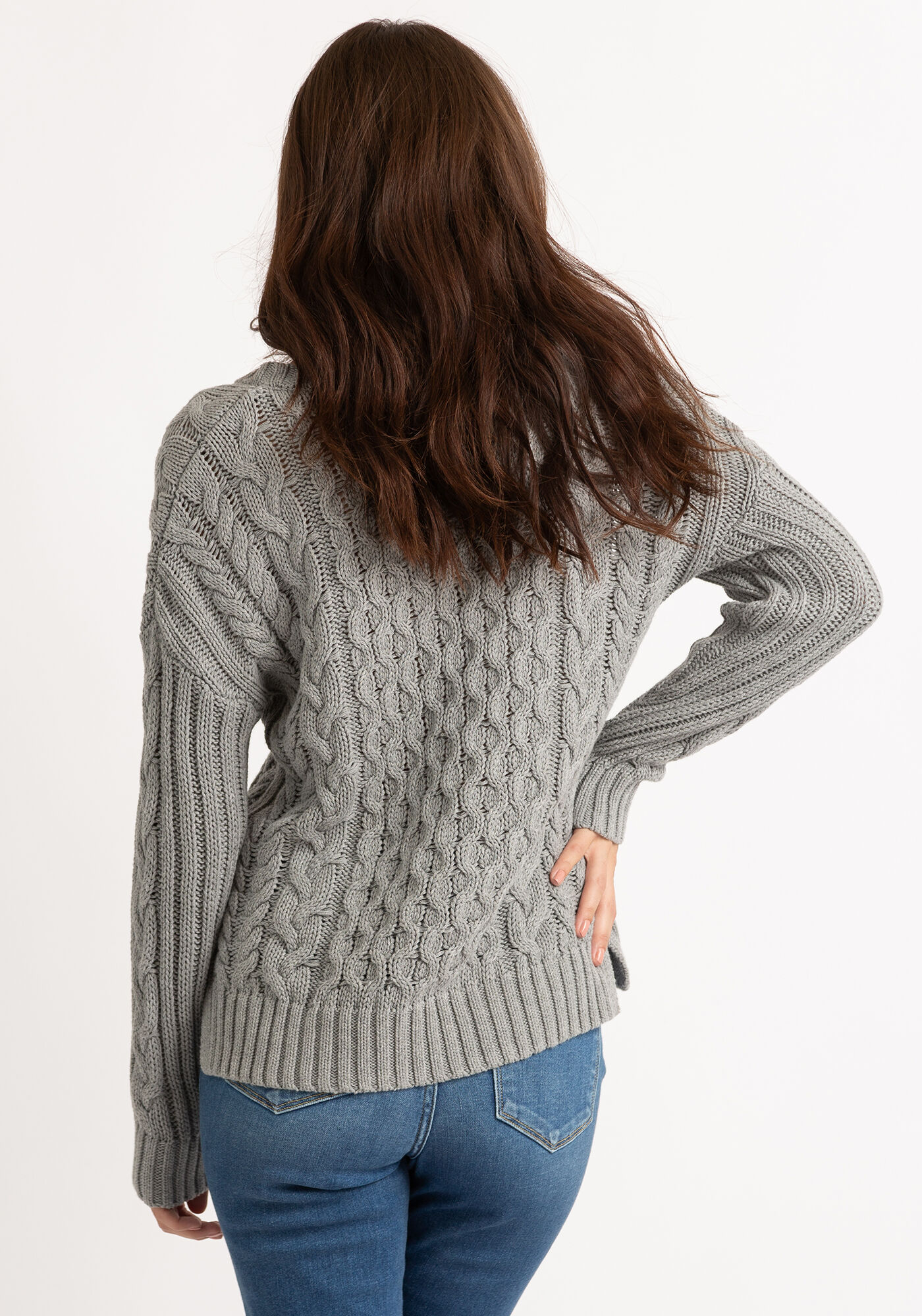 wanda cable v-neck popover Image 3