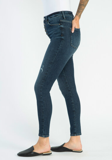 high rise skinny jeans