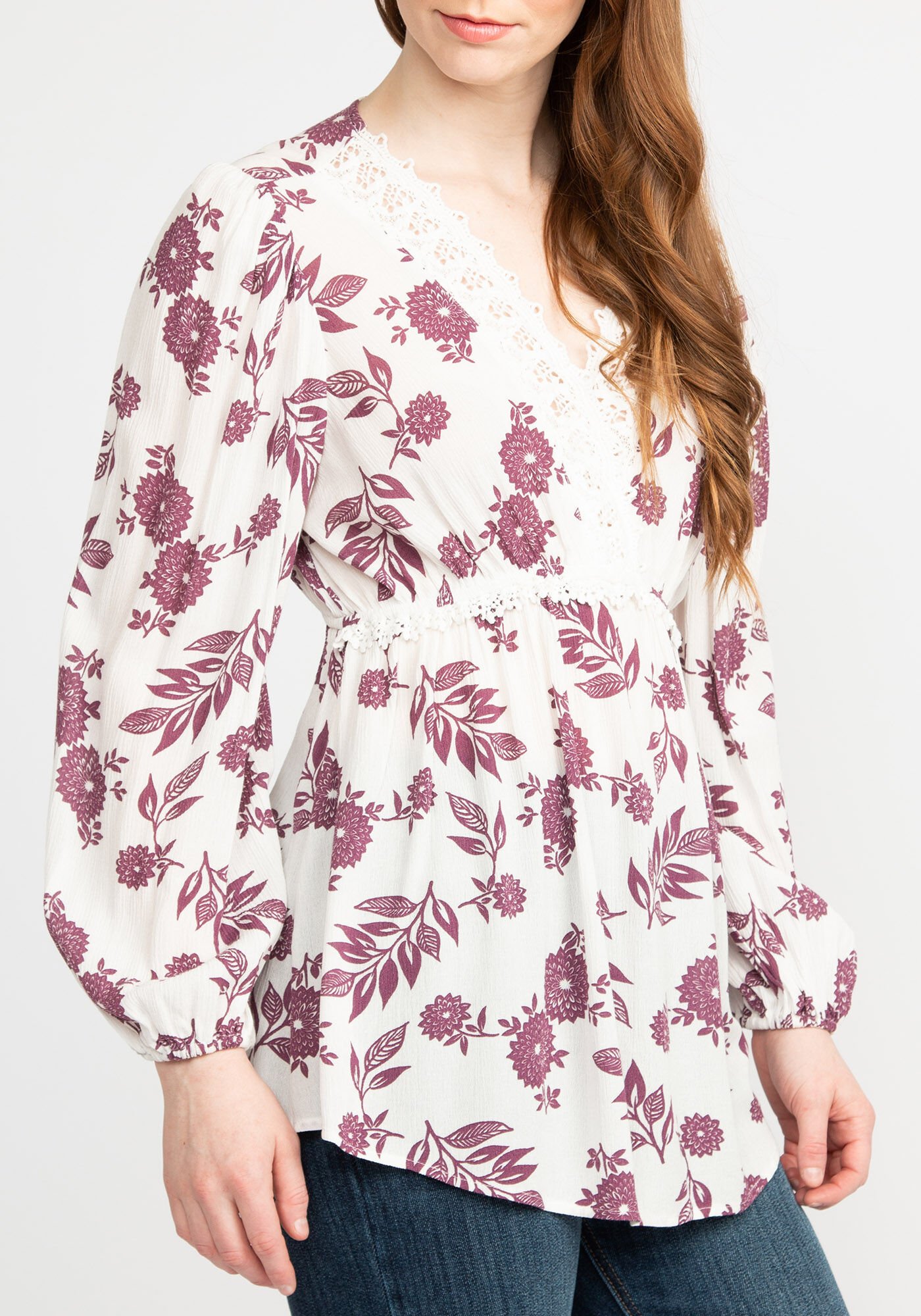 vienna crochet trim peasant blouse  Image 4