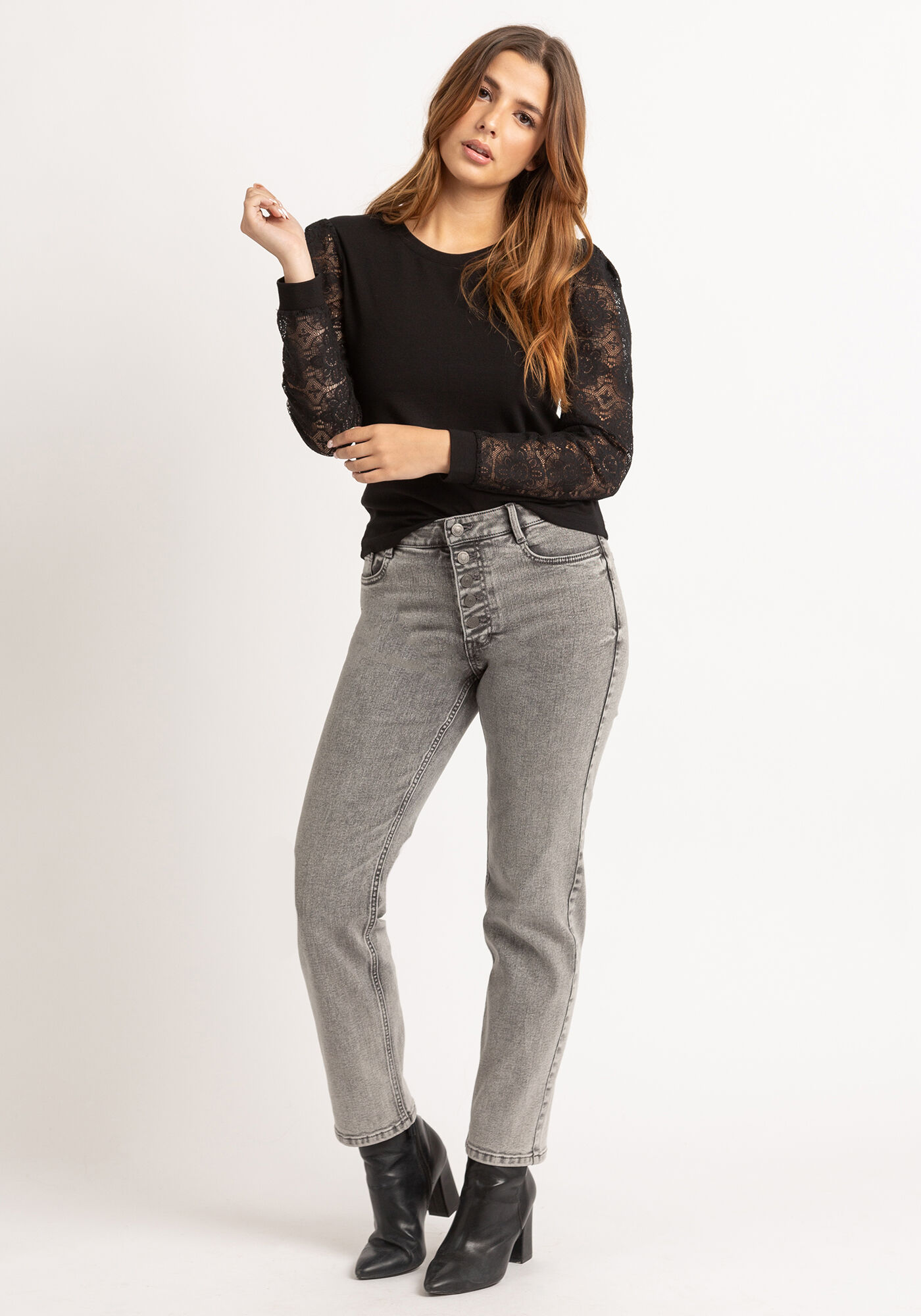 myrtle lace sleeve top Image 3