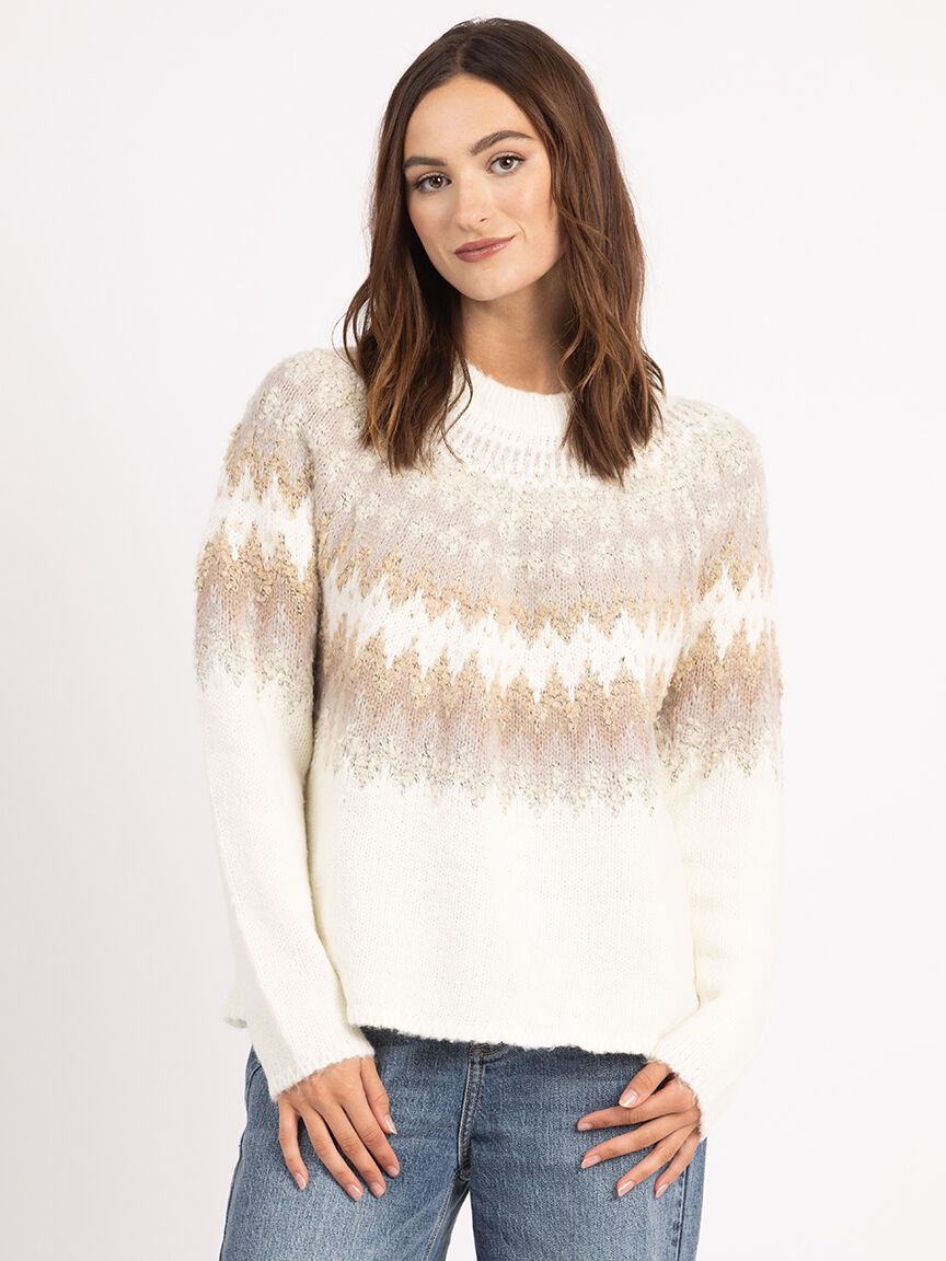 vail fair isle crew neck sweater Image 1