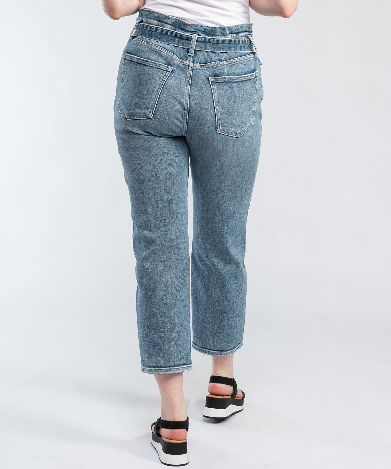 high rise paper bag crop jeans WB Image 2