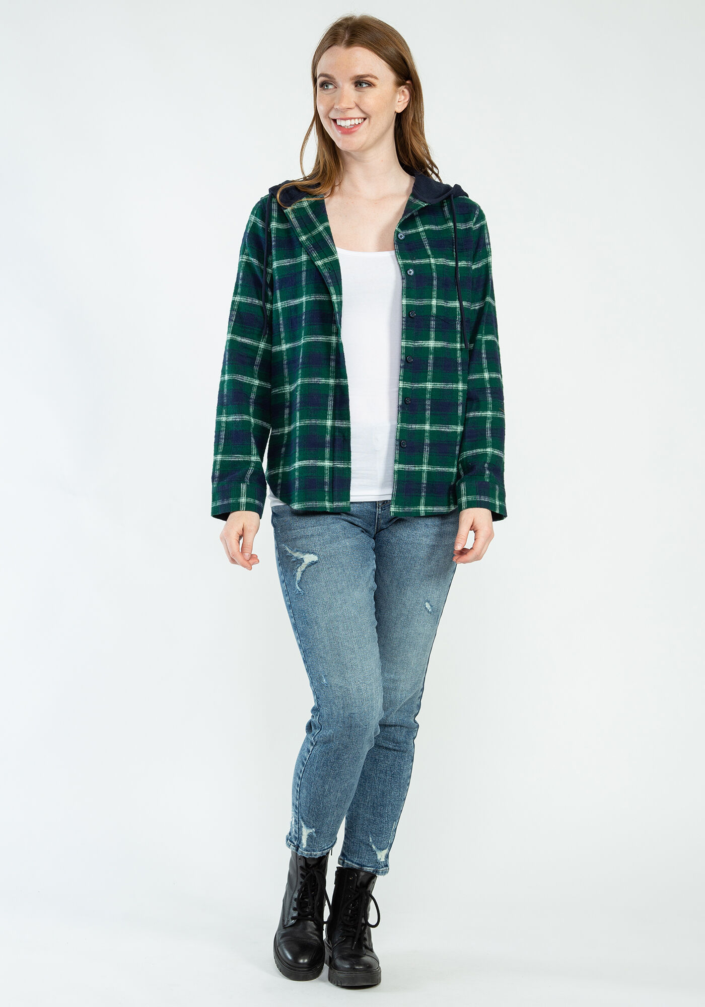 peyton hooded flannel  Image 4