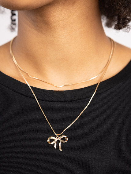 layered bow necklace layered bow necklace Image 5