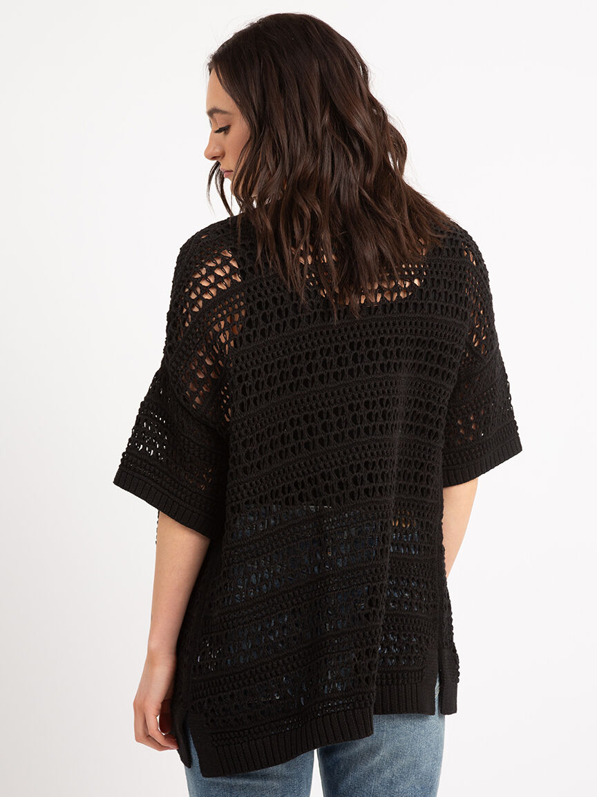 solana short sleeve open cardi Image 3