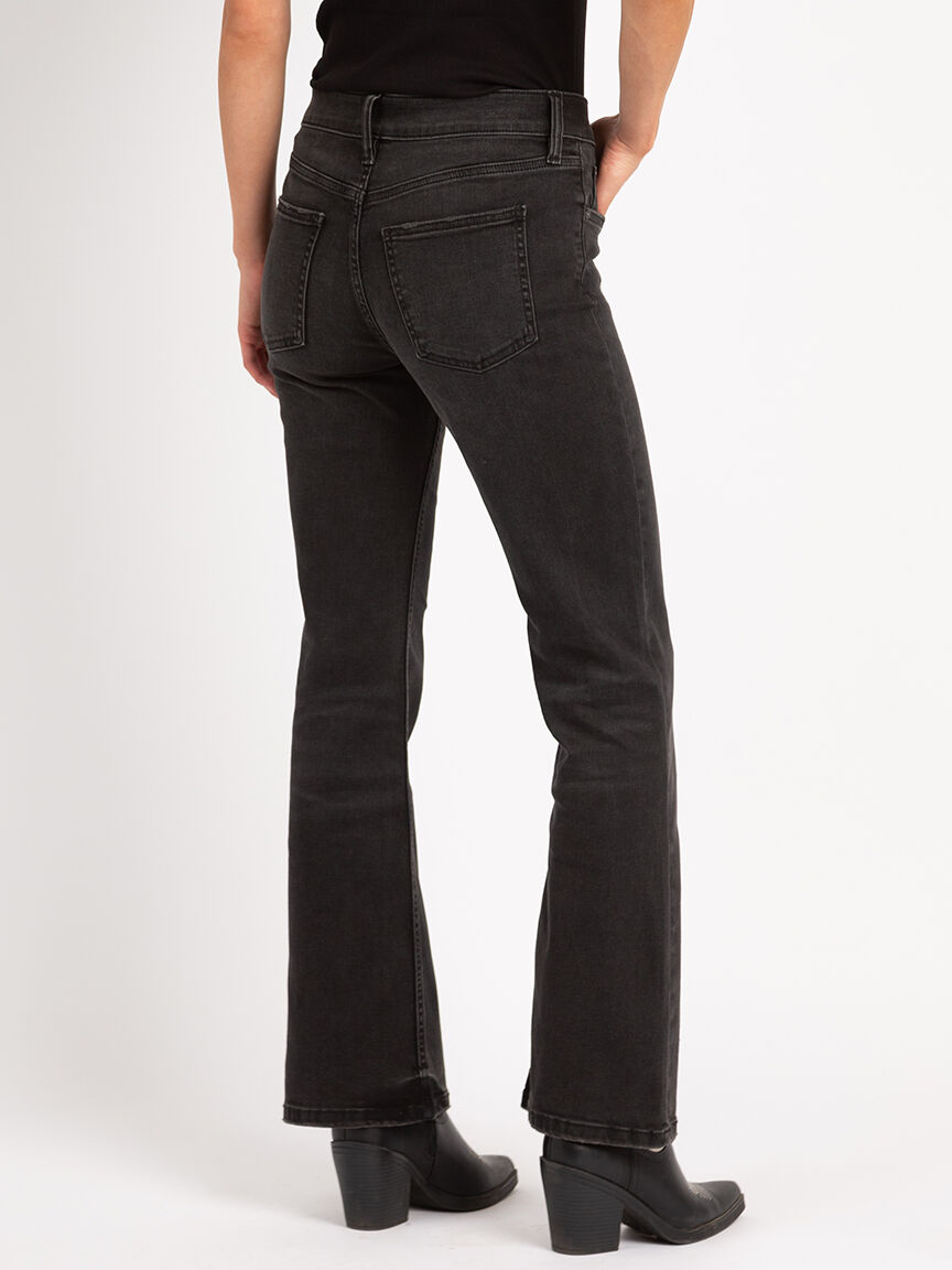 Black bootcut jeans ladies discount
