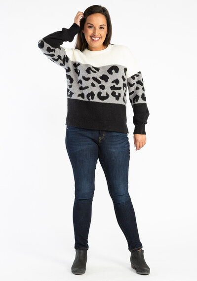 arlene animal colourblock popover sweater  Image 3