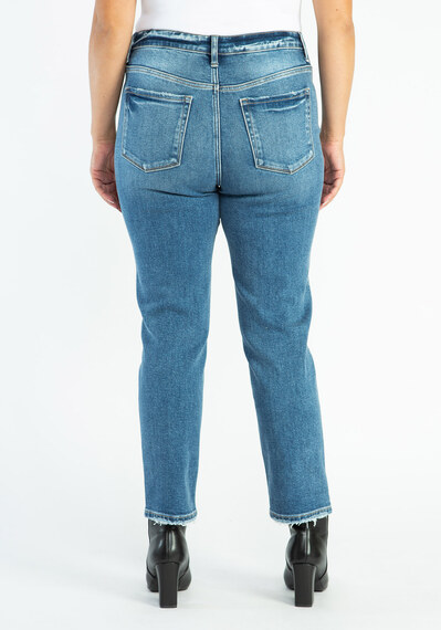 high rise slim straight jeans Image 5