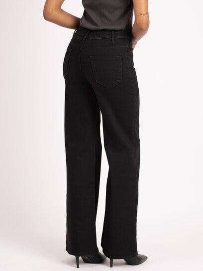 high rise wide leg flare jean black high rise wide leg flare jean black