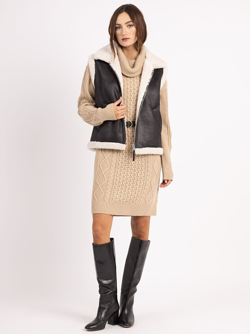 jordana cowl neck knee length dress Image 4