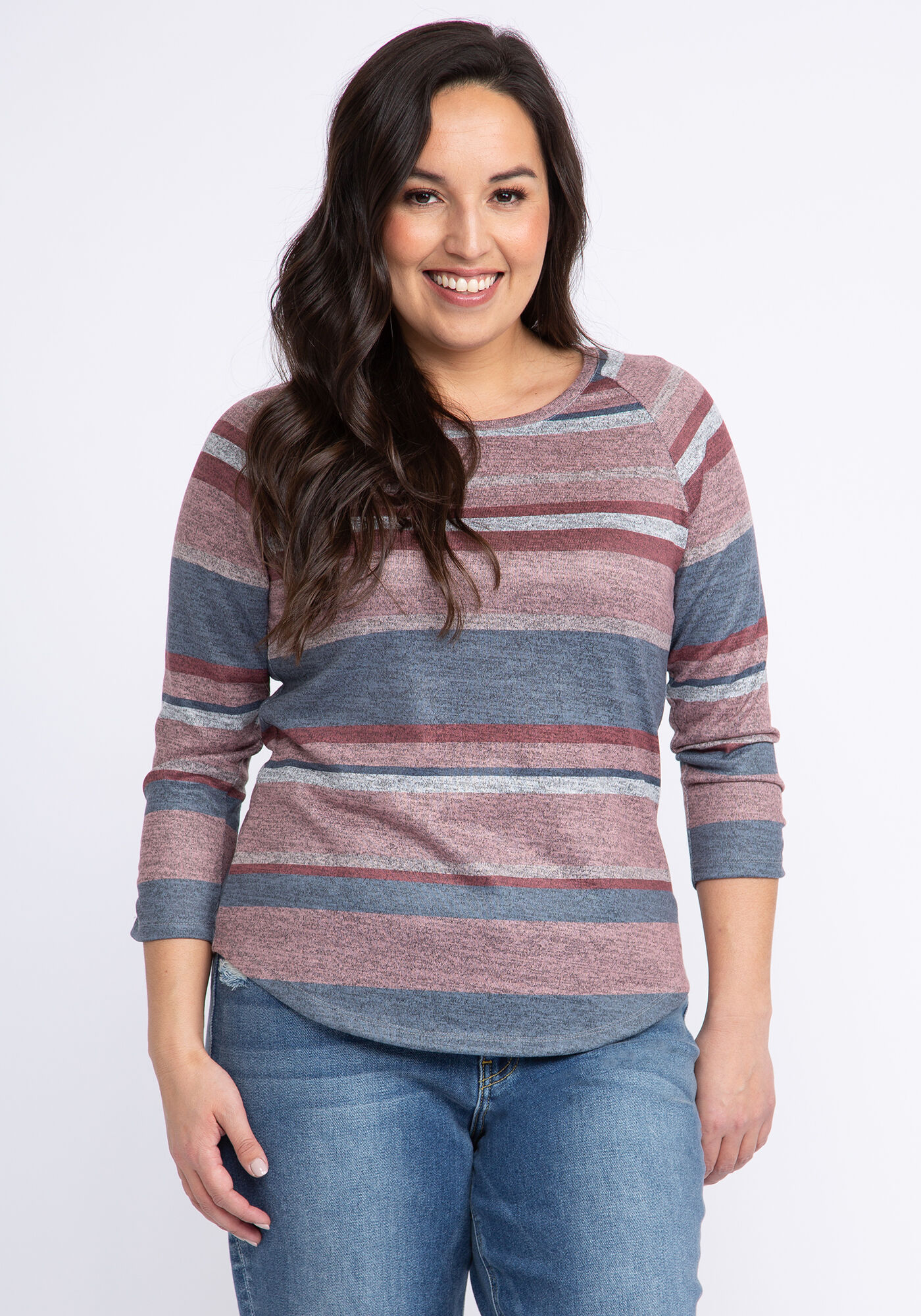 melinda stripe 3/4 sleeve Image 1