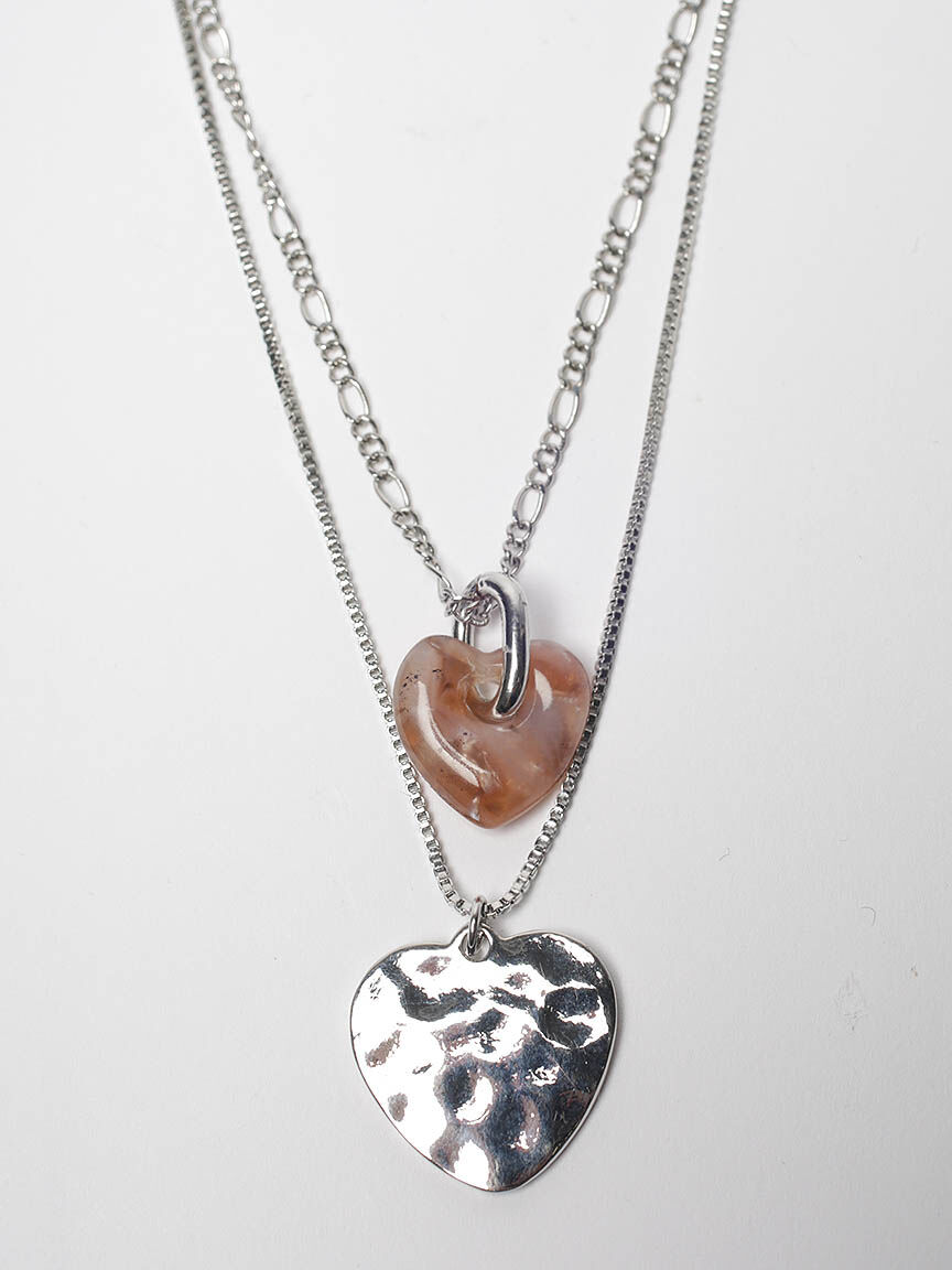layered heart necklace Image 1