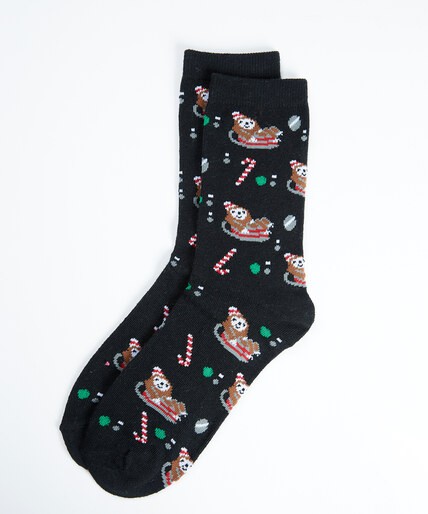 women's holiday sloth socks  Image 2